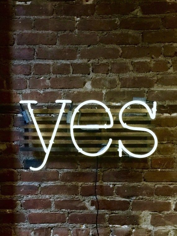 YES Mounted Neon Sign, Ready-made