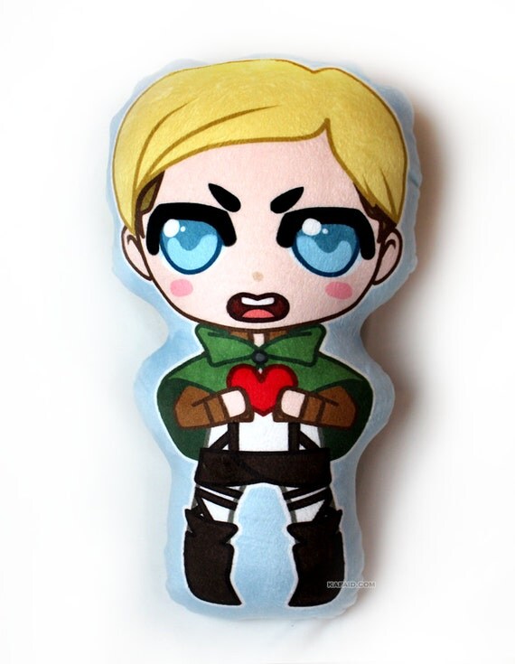 Erwin Attack on Titan Pillow Plushie V2 by Kafaid on Etsy