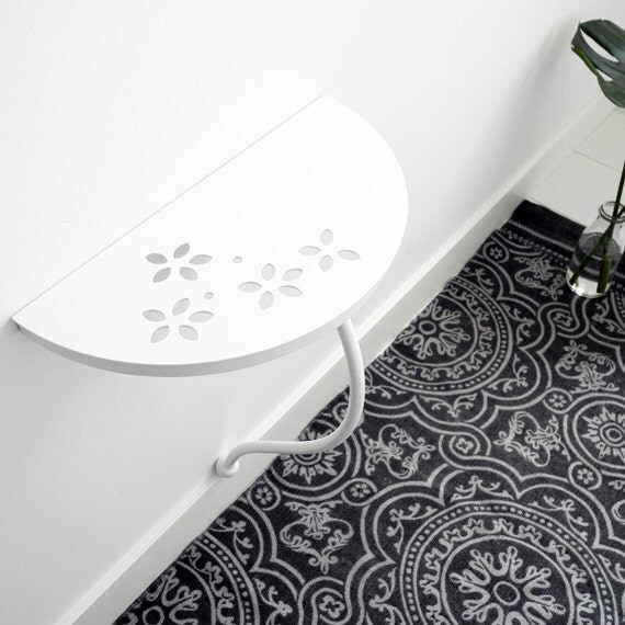 Wall shelf white. Side table white. Bed side table. Nursery