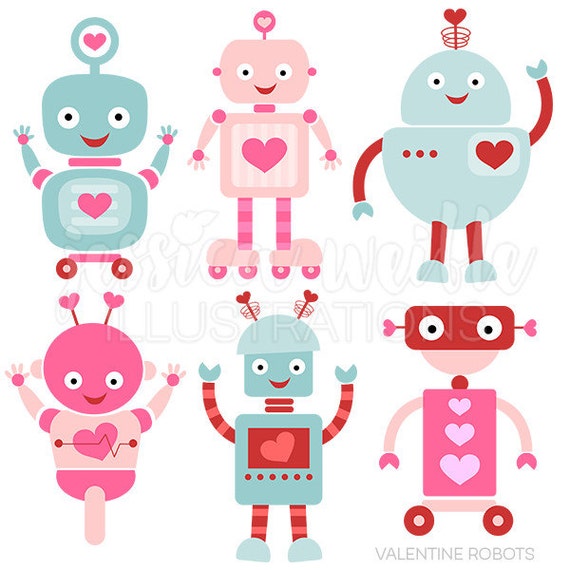 robot valentine clip art - photo #3