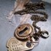 Will Trumps Fate - vintage 1800s escutcheon, metalwork charms & stamped dogtag necklace