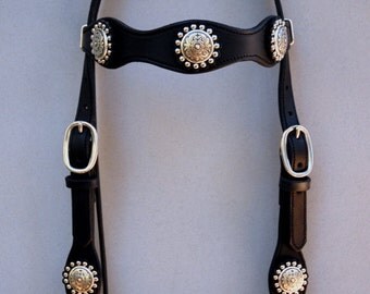 Diablo Concho and Rosettes Headstall
