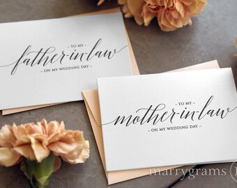 Wedding Card to Your Future Mother and Father in-law - Parents of the Bride or Groom Cards - Mother of the Groom Gift (Set of 2) CS13