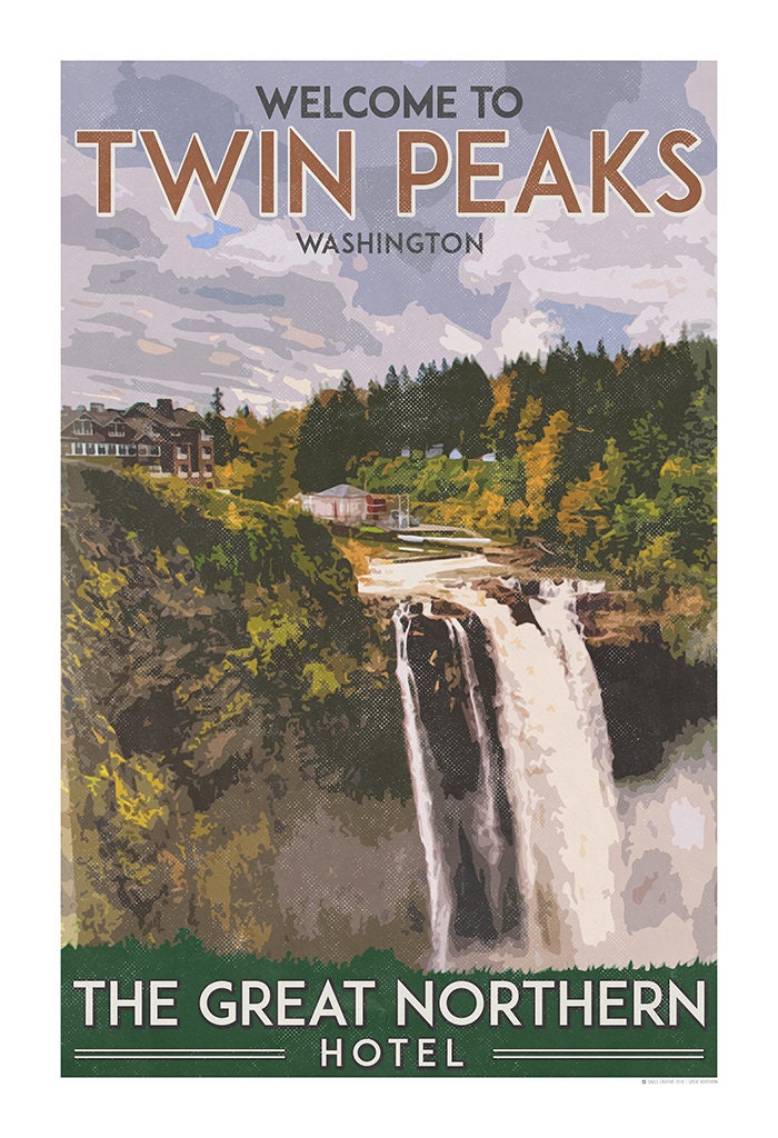 Twin Peaks' Great Northern Hotel Travel Poster by SaulsCreative