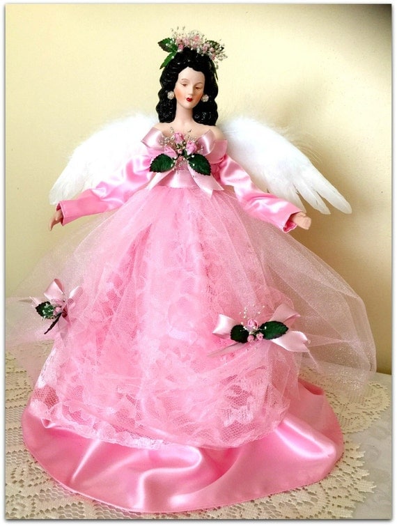 Pink Angel Christmas Tree Topper