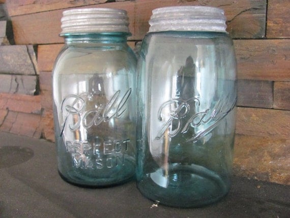 Sky Blue Ball Mason Jars