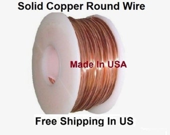Copper Round Wire 1 Lb Spool Gauges From 10 To 30 Choose Temper And gauge / Free shipping In Us