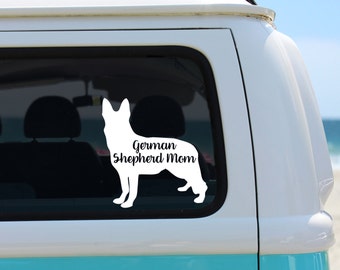 German Shepherd Mom Vinyl Decal Sticker - Laptop Sticker - Car Sticker - GSD Mom