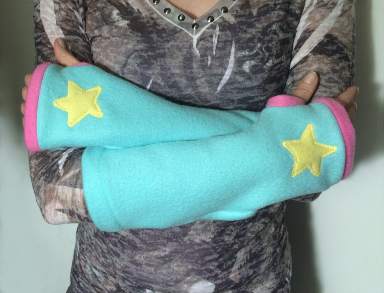 Pearl Star Steven Universe Fingerless Gloves Cuffs Cuffies