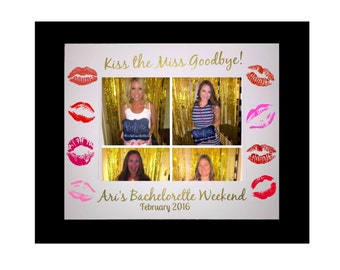 Kiss the Miss Goodbye, Bachelorette Party, Picture Frame Mat