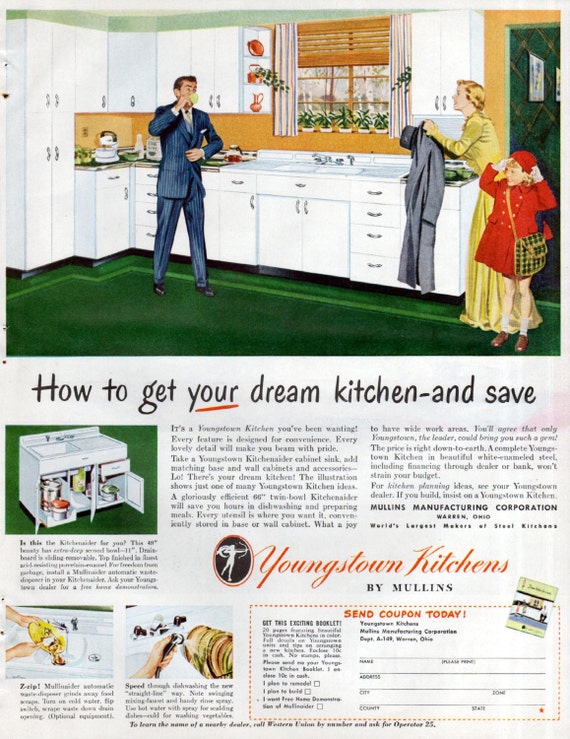 Youngstown Kitchens Ad Mullins Green White by ...