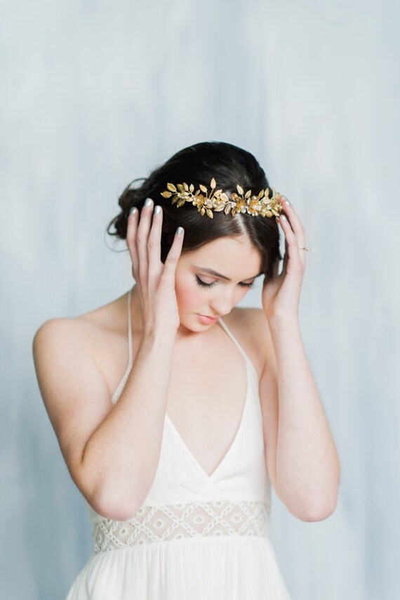 Gold Leaf Crown Gold Laurel Crown Leaf Crown Floral Crown