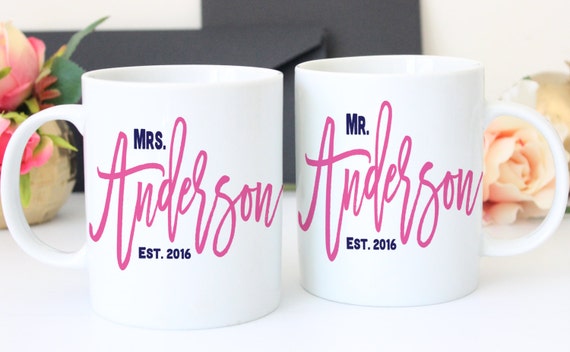 mr and mrs custom mugs