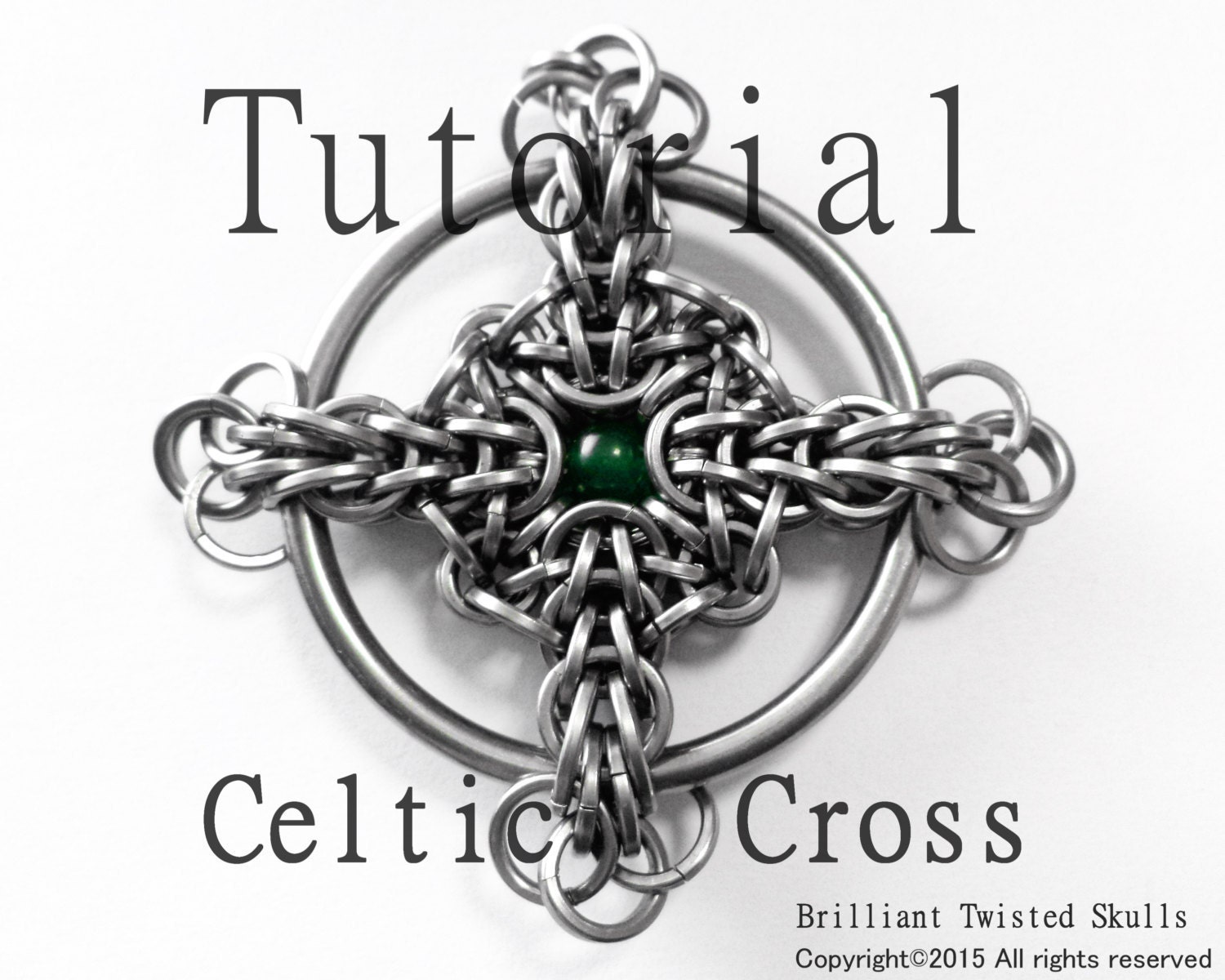 Tutorial for Celtic Cross Chain Maille Pendant in both square