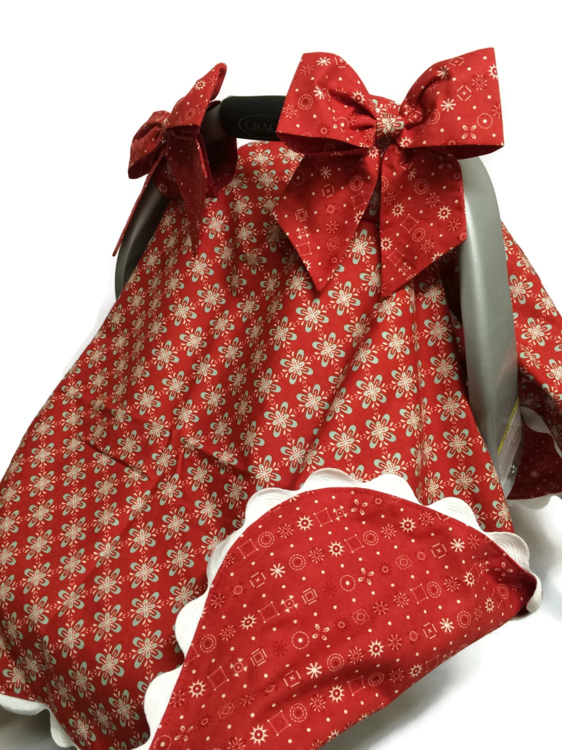 Girl Car Seat Canopy Red Car Seat Canopy Geometric