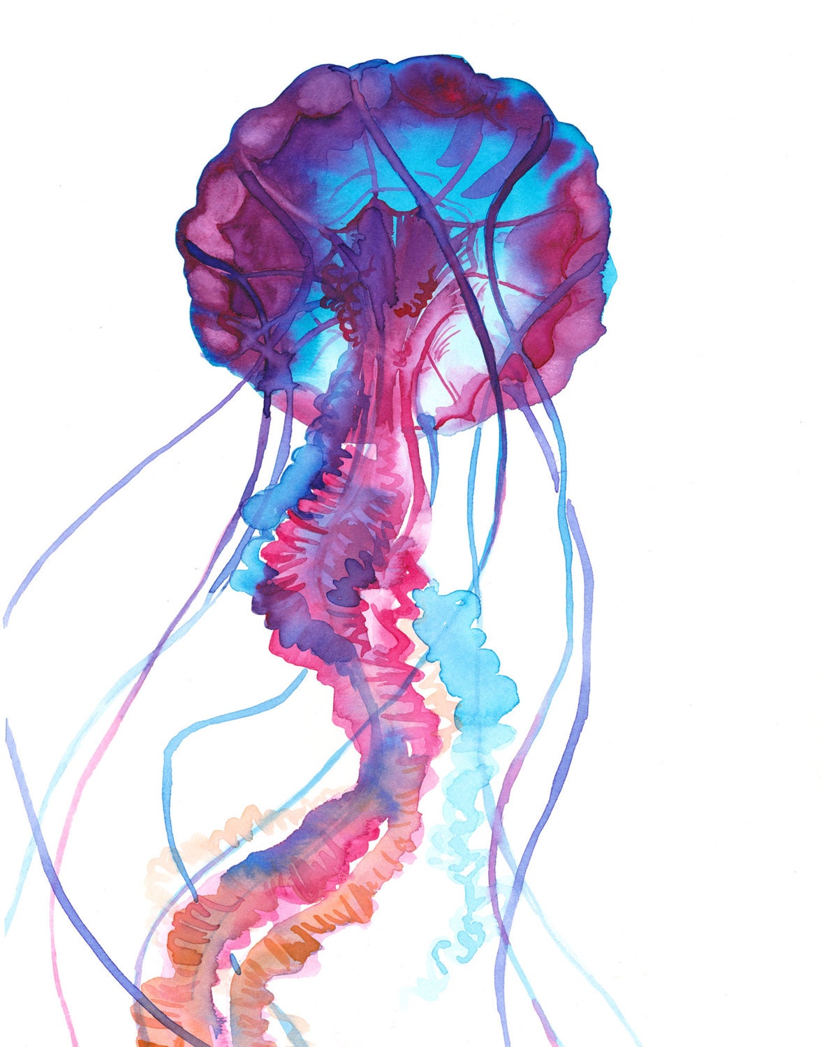 Pink Jellyfish Art