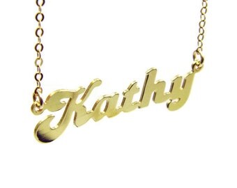Personalized Name Necklace. Gold name necklace. Personalized name necklace. Personalized jewelry. Gift for her.