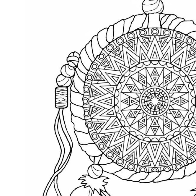 Dream Catcher Coloring Page to Print and by LittleShopTreasures