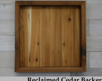 Reclaimed Cedar Shadow Box 20" x 20" x 3" with open face