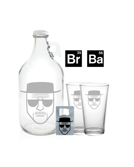 Breaking Bad Growler 64oz Beer Growler with Heisenberg Logo