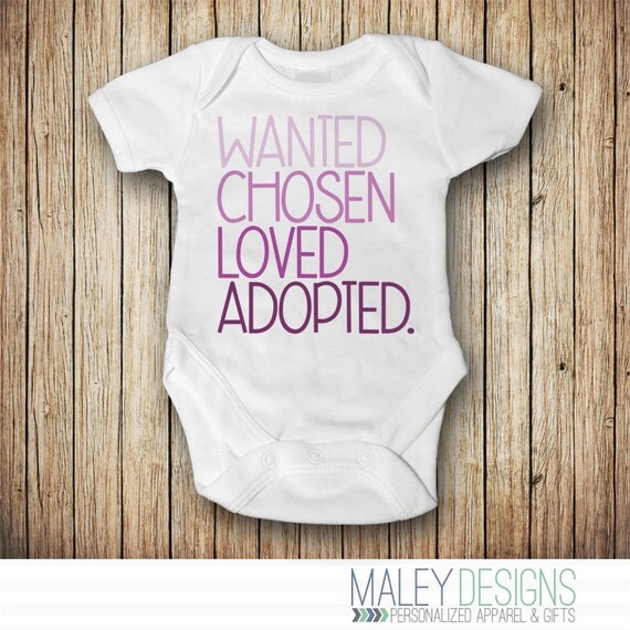 Adoption Announcement Bodysuit Baby Girl Adoption Gifts