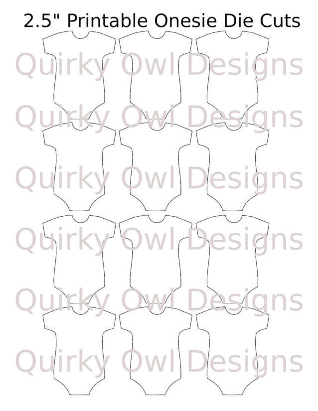 Onesie Die Cut Digital Template Baby Onesie Die cuts Baby