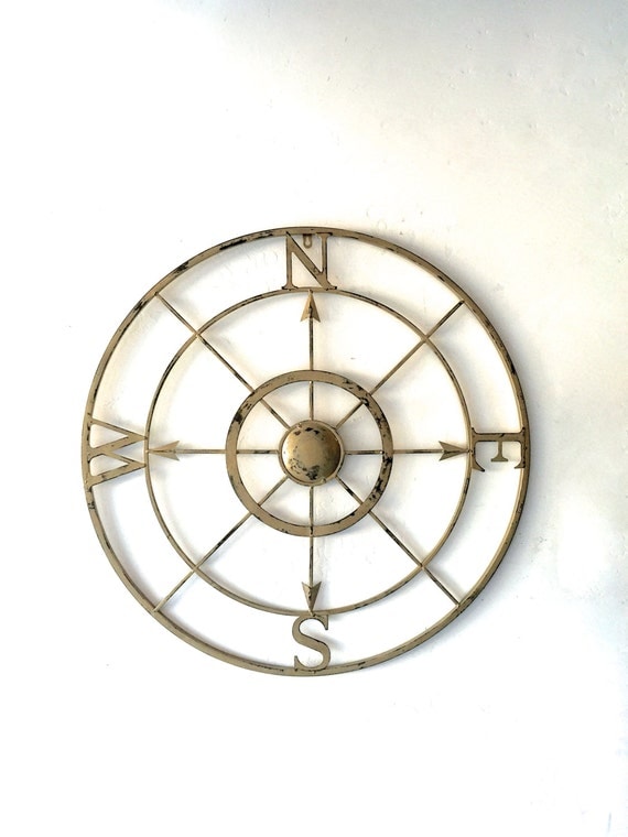 Large Wall Art Compass Metal Compass Nautical Decor