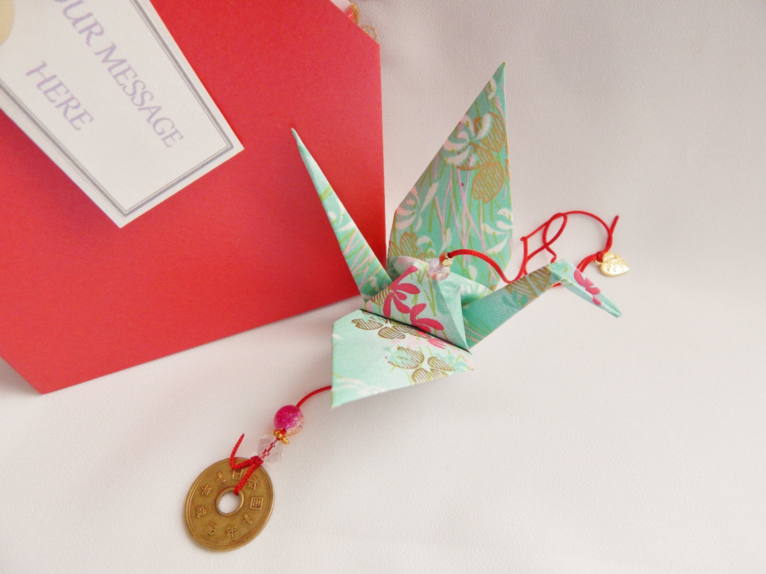 Origami Crane 5 Yen Good Luck Coin Good Luck Gift Get