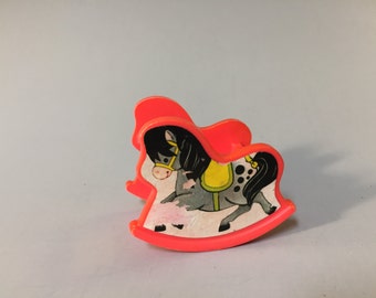 LITTLE PEOPLE Rocking Horse, Vintage Little People Rocking Horse, Red rocking horse, Little People baby rocking horse, nursery toy