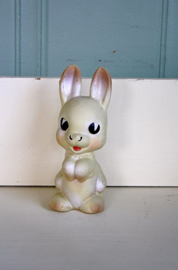 Rubber Squeak Toy Bunny Rabbit RubberToys Made in Italy 1960s