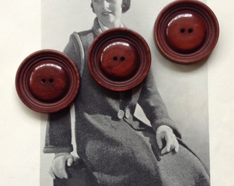 Vintage Buttons, Millinery Supplies, Large Vintage Coat Buttons