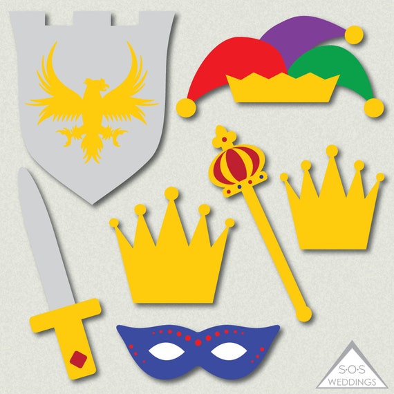 Royal Photobooth Props King and Queen Photobooth by SOSWeddings