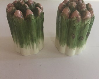 Vintage 1988 Fitz and Floyd Asparagus Salt and Pepper Shakers