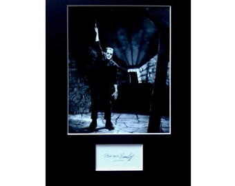 BORIS KARLOFF AUTOGRAPH photo display Frankenstein Horror