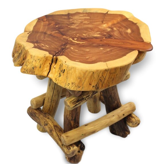 Reclaimed wood table Reclaimed wood end table Rustic wood