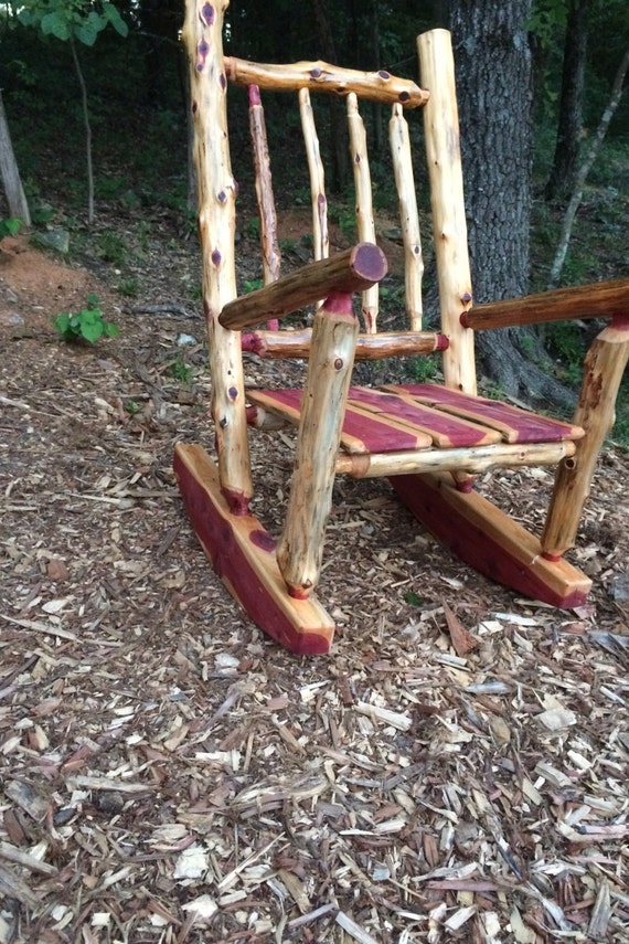 Rustic Cedar Log Rocking Chair Front Porch Rustic Rocker