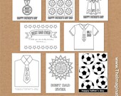 items similar to 10 fathers day card templates for kids