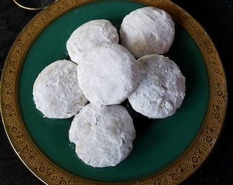 Mexican Wedding Cookies - Russian Tea Cakes - Birthday Gift - Snowball Cookies - Powdered Sugar Cookies - Gifts under 20 - Italian Wedding
