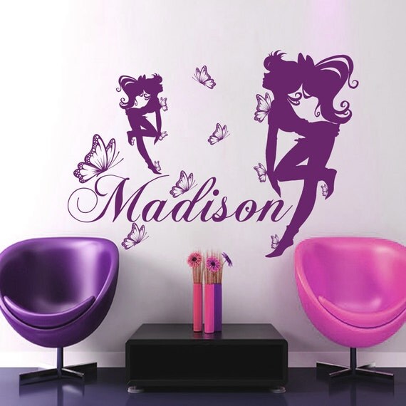 Personalized Name Wall Decals Girl Decal Vinyl by CozyDecal