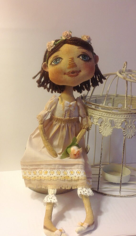 Art doll Cloth Textile doll Collecting Stuff doll Fabric Soft