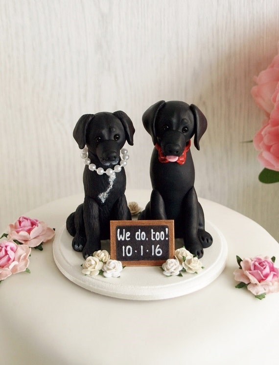 Dog Cake Topper Dog Wedding Cake Topper Two Dog Cake