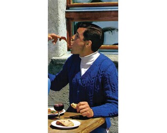 Men's 60s Retro Cardigan Sweater Knitting Pattern