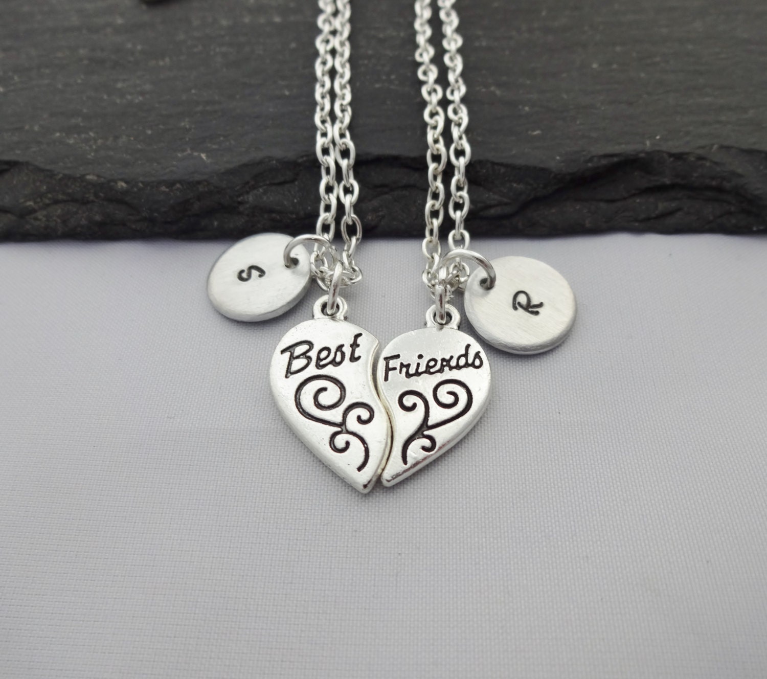 Friendship Necklace Best Friends Necklace Two Necklaces