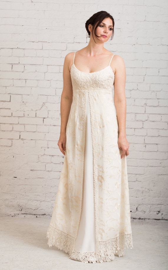 Items similar to Simple wedding dress, Backyard Wedding Dress, Rustic