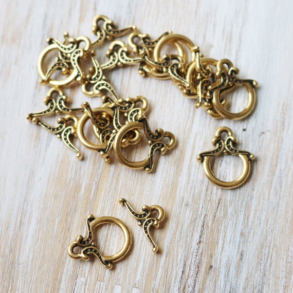 Fancy Clasp Set Gold Clasp Small Clasp Jewelry Clasp