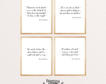 Harry Potter print, Harry Potter wall art, Harry Potter quote, Dumbledore quote, Home Decor Gift, Set of 4 Harry Potter Printables