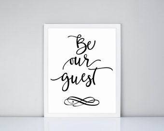 Items similar to Be our guest printable - Instant download - Wall art ...