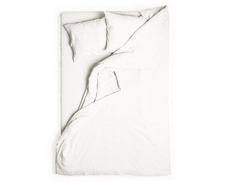 White linen duvet cover Queen bedding King duvet Full size duvet covers Natural washed linen bed linens