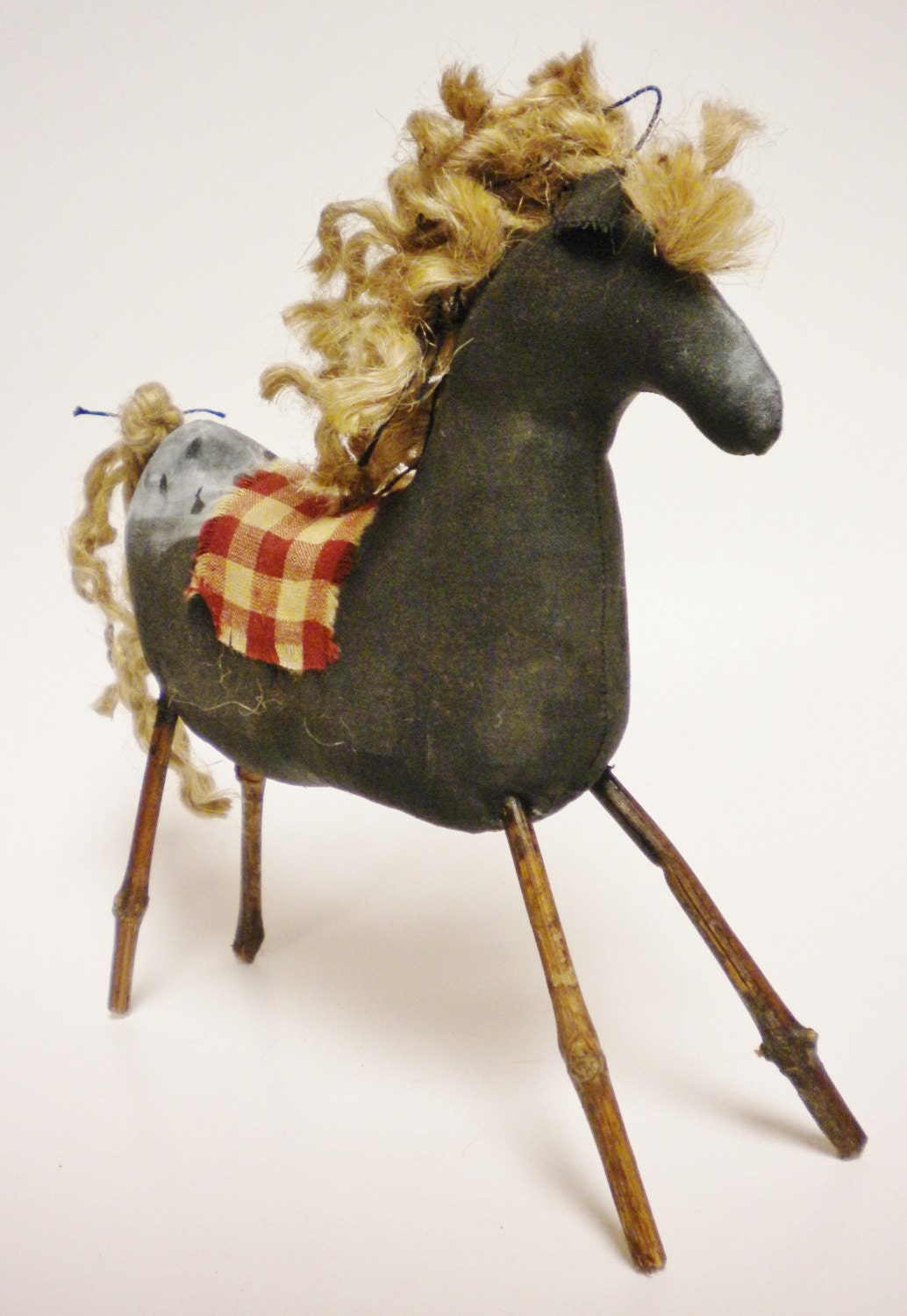 Primitive Horse Black Appaloosa Horses Folk Art Horses