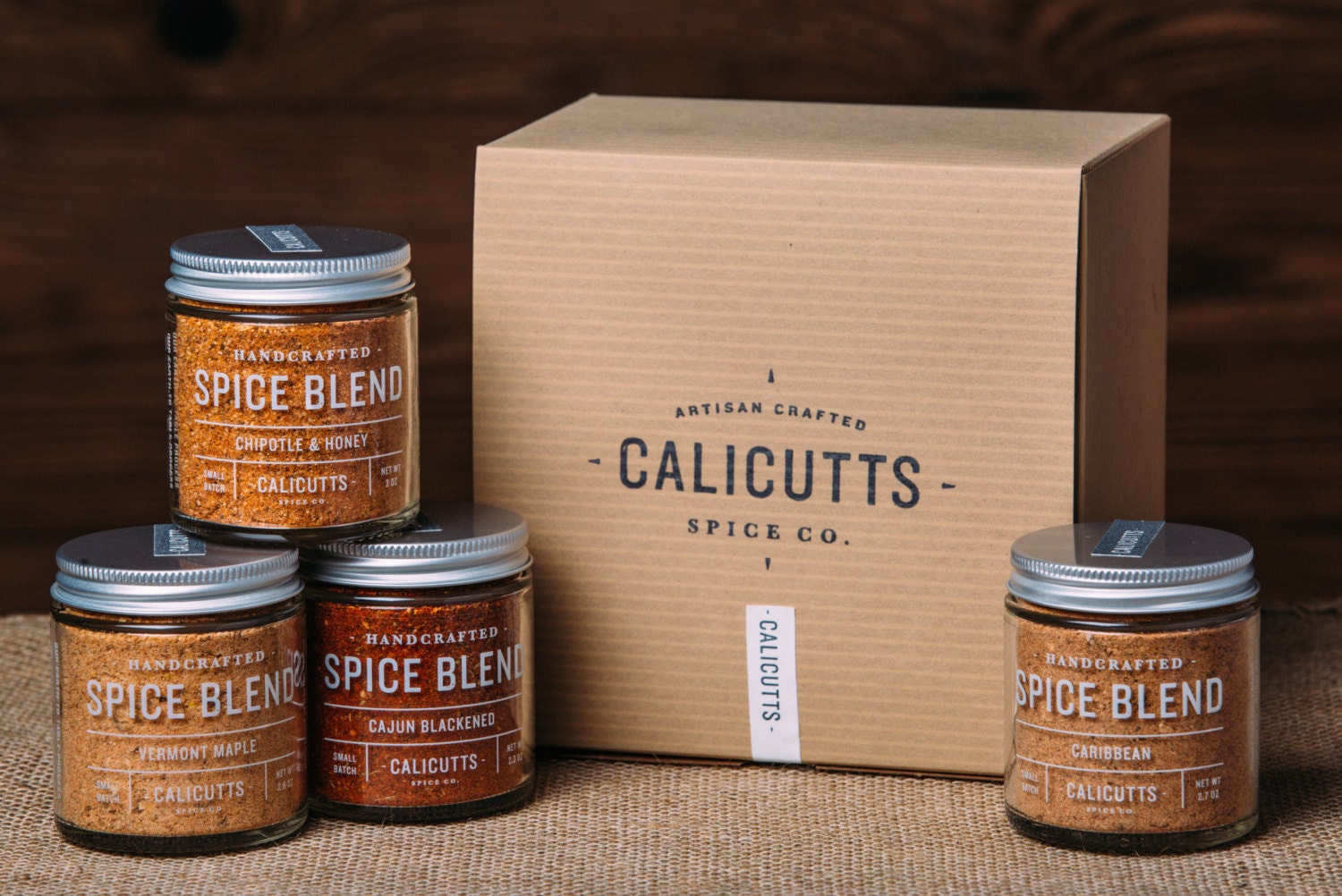 The Grill Master Gift Box 4 Jars of Handcrafted Spice Blends